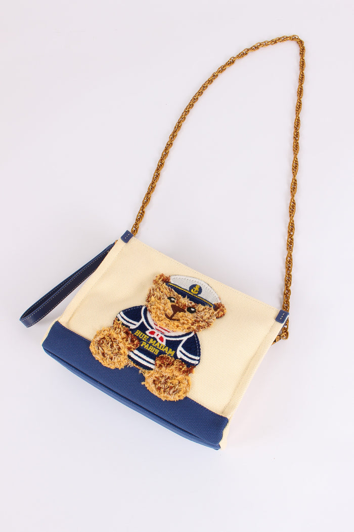 Pochette Canvas Orso Bicolor Blue-4