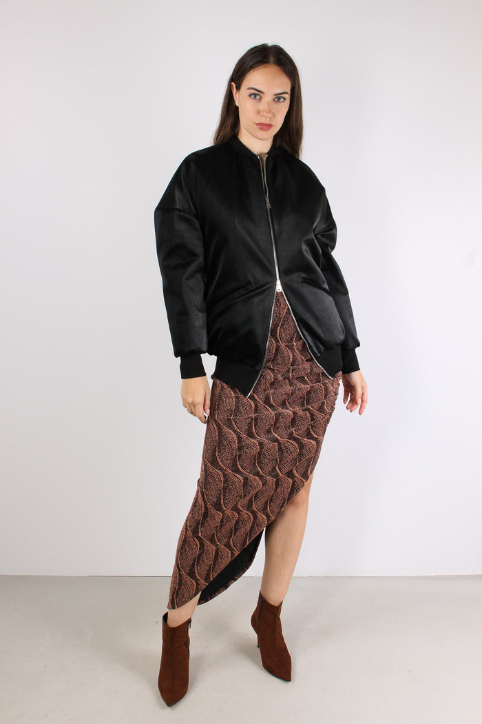 Bomber Effetto Pitone Nero