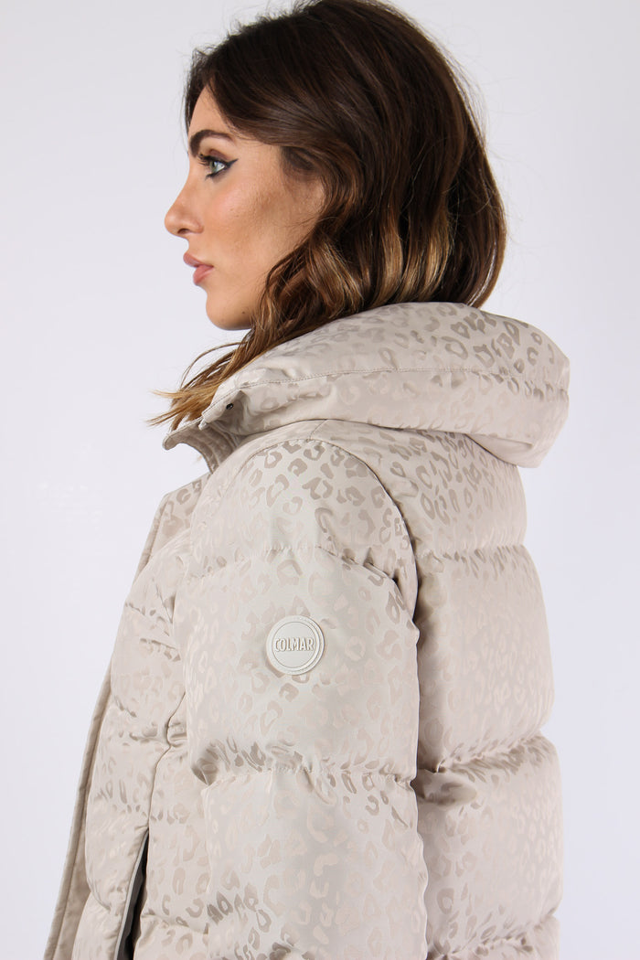 Piumino Corto Animalier Canapa-7