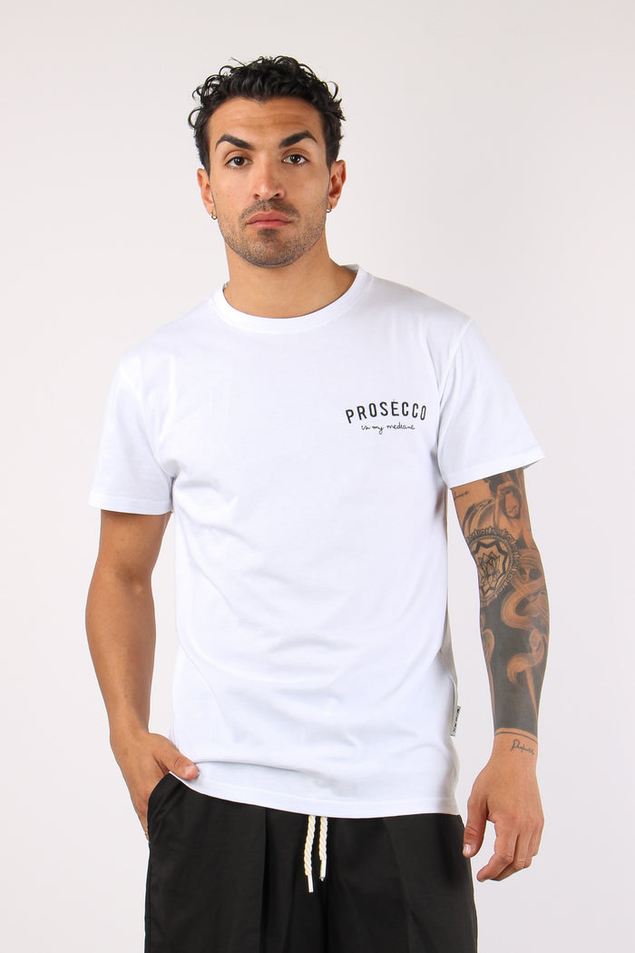 T-shirt Ricamo Prosecco Bianco