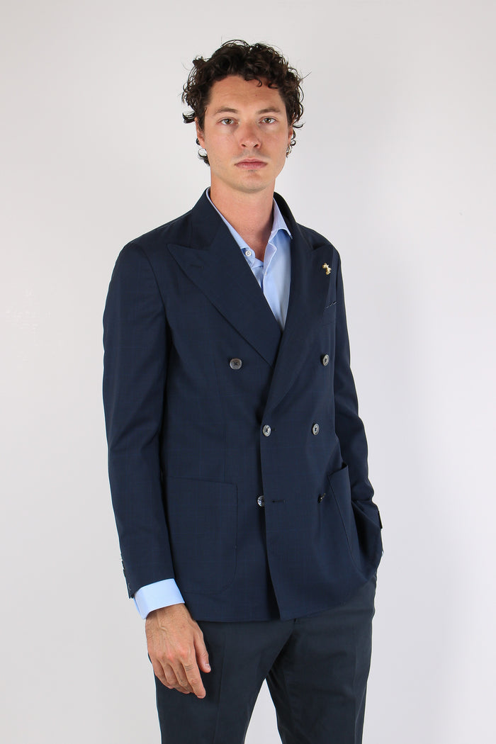 Giacca Galles Doppiopetto Tasc Blue Navy-7