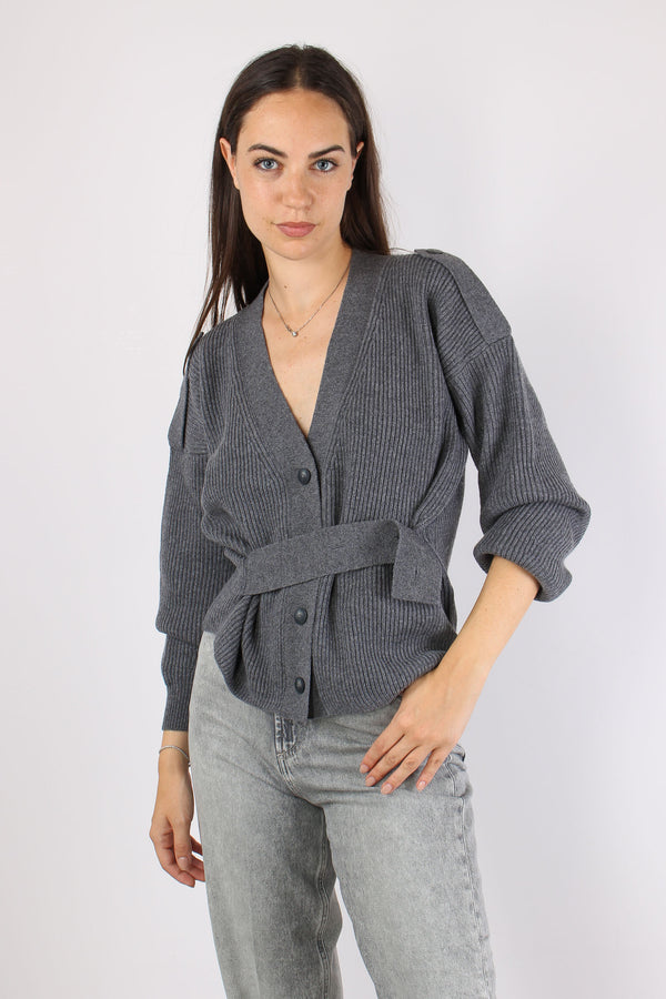Cardigan Alamari Cintura Laterale Grey