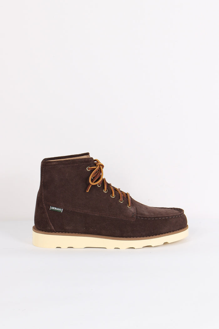 Stivaletto Camoscio Allacciato Dk Brown