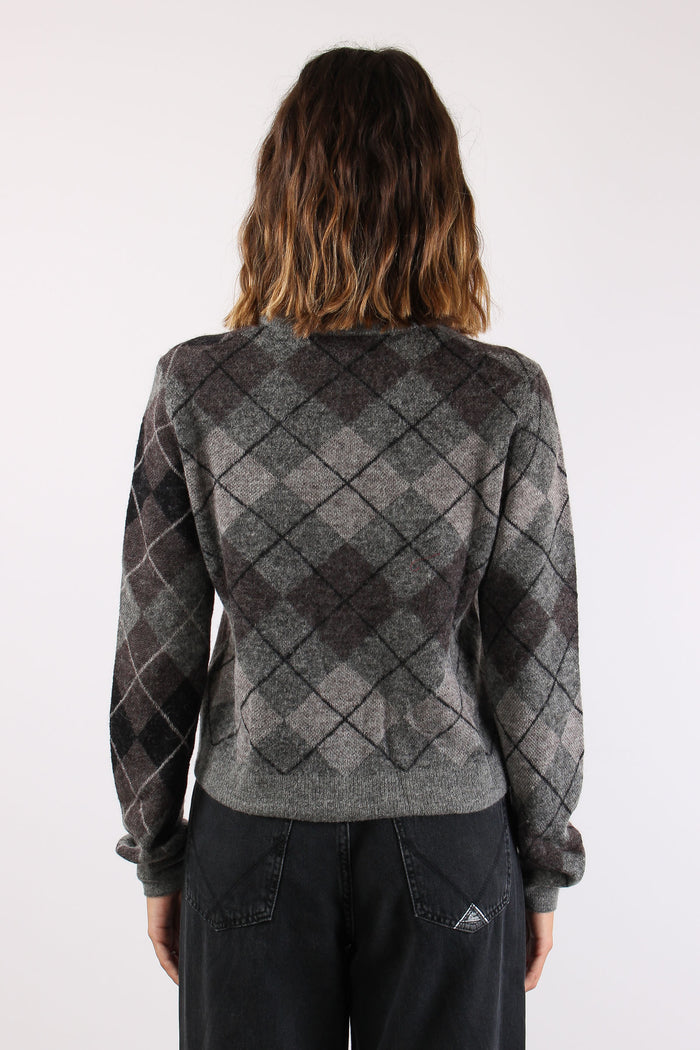 Cardigan Rombi Grigio-5