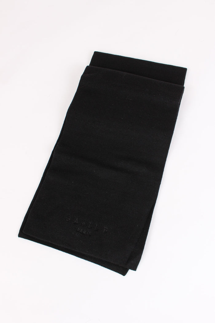 Sciarpa Basica Logo Ricamo Nero-4