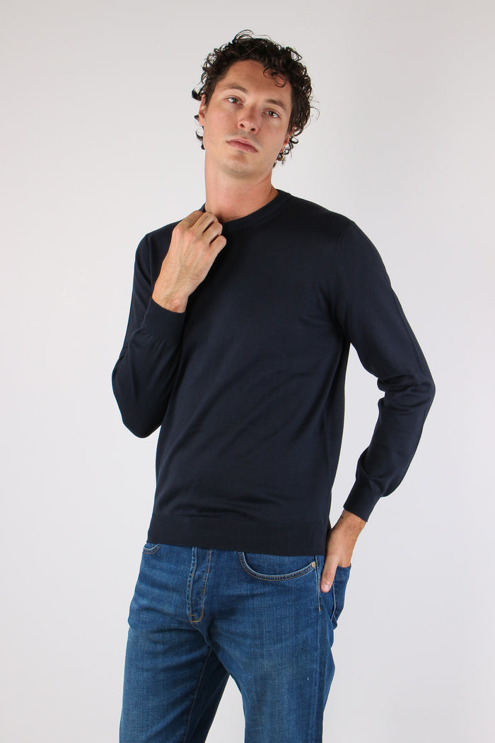 Mgalia Girocollo M/l 100% Cotone Midnight-3
