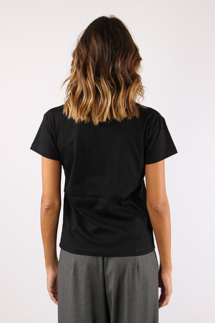 T-shirt Ricamo Nel Caso Ci Pe Nero-4