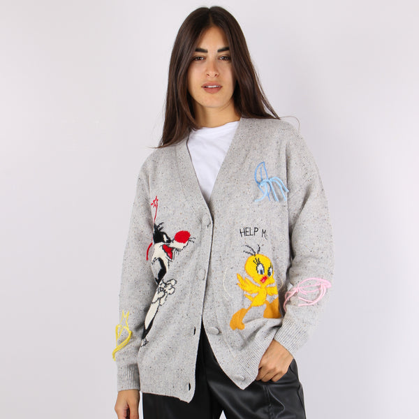 Cardigan Titti Silvestro Grigio-2