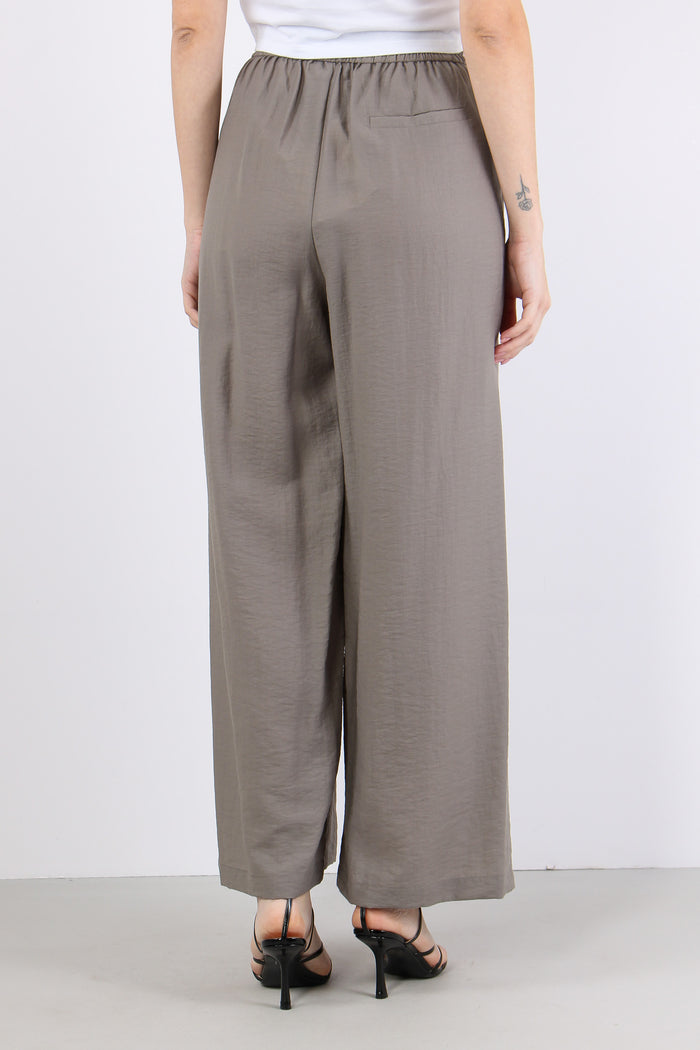 Pantalone Palazzo Elastico Grigio-4