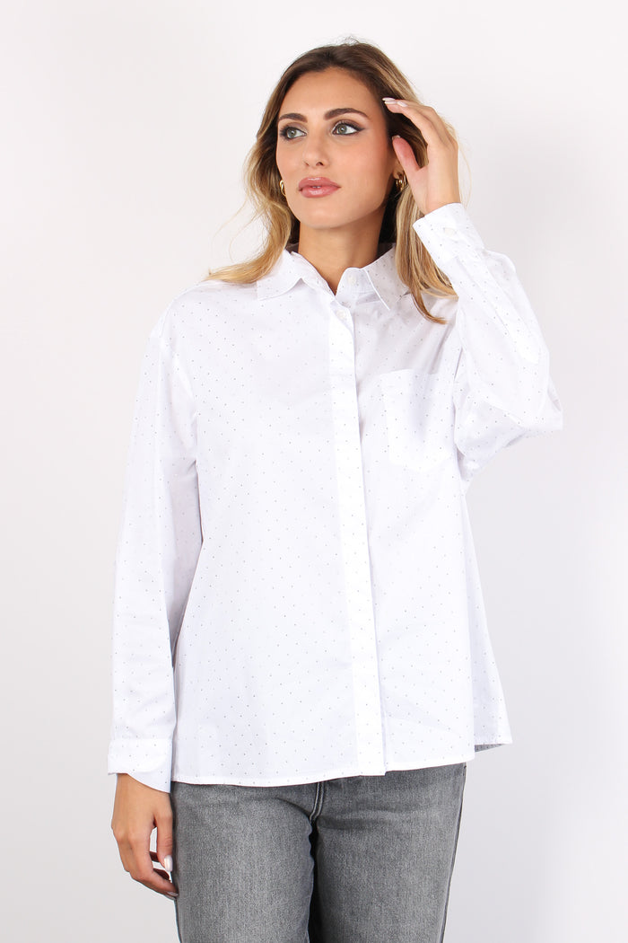 Camicia Cotone Strass Bco/borchiette-6