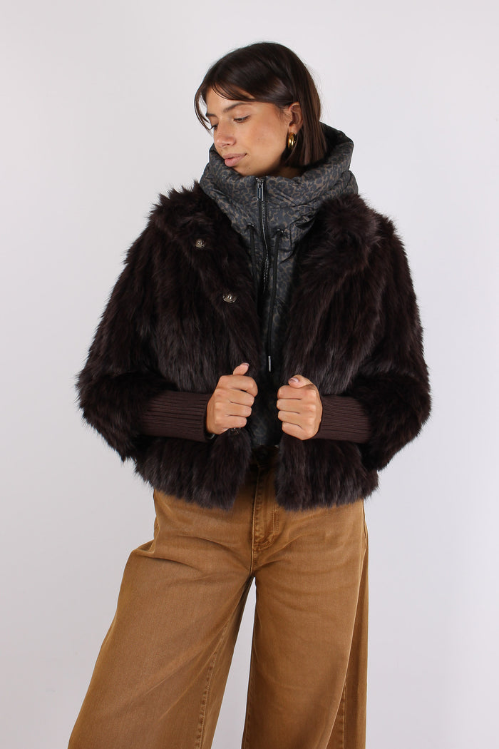 Piumino Pettorina Leopard-2