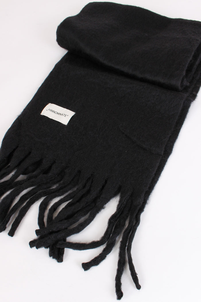 Sciarpa Frange Nero-4
