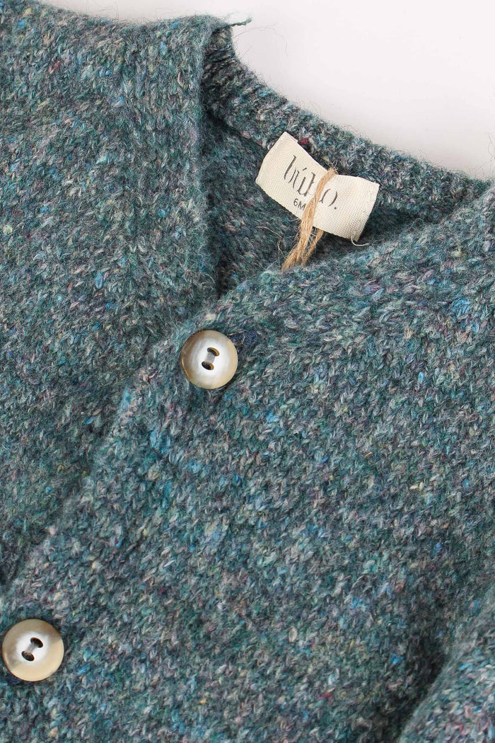 Cardigan Melange Alpine Green-5