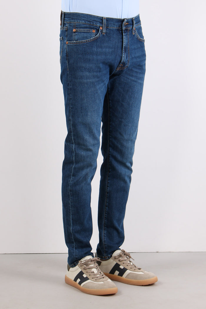 Denim Regular Slim Fit Denim Medio-5