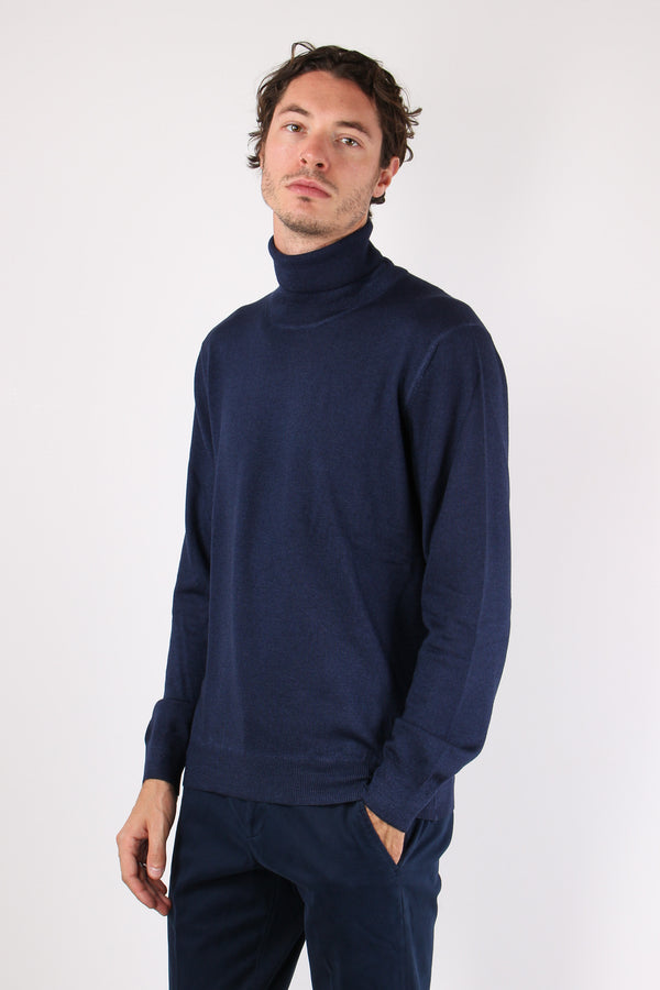 Dolcevita Lana Effetto Lavato Blu-2