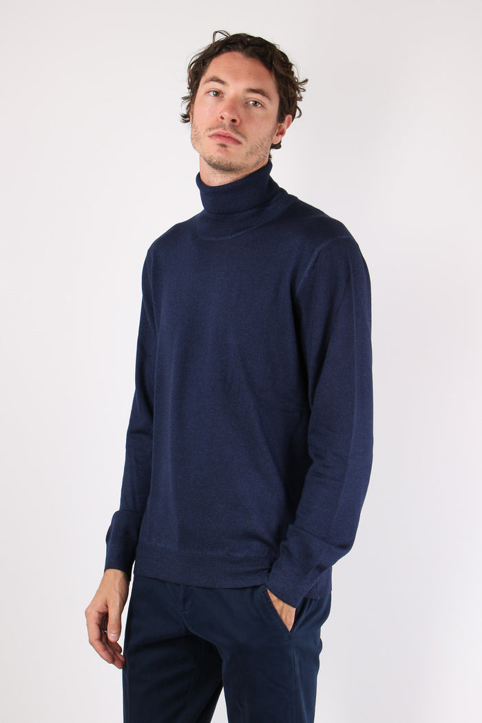 Dolcevita Lana Effetto Lavato Blu-2