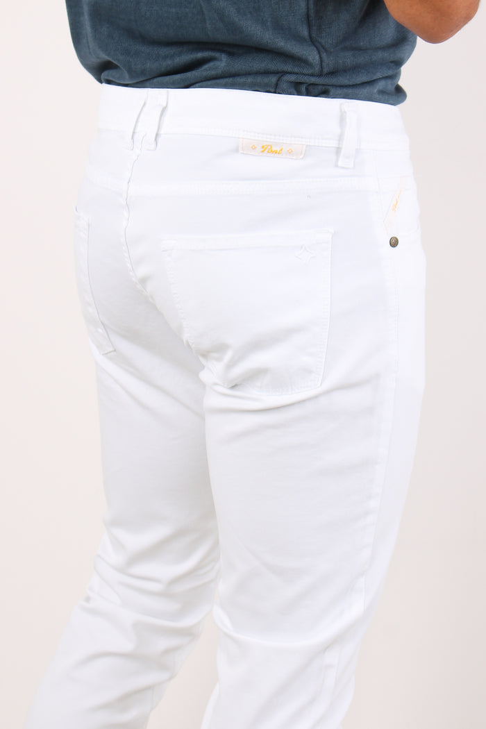 Pantalone Gabardina Modal Bianco-5