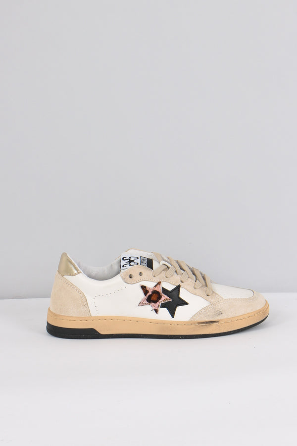 Sneakers Week Star Animalier Bianco/leopard