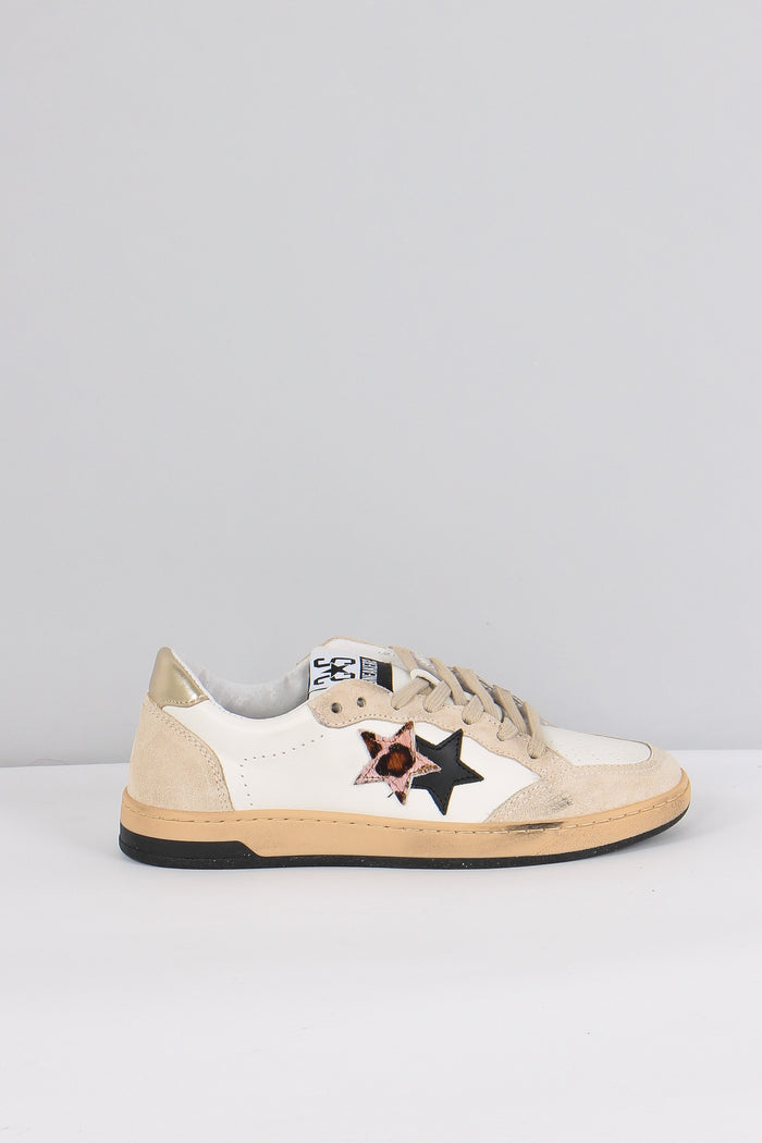 Sneakers Week Star Animalier Bianco/leopard