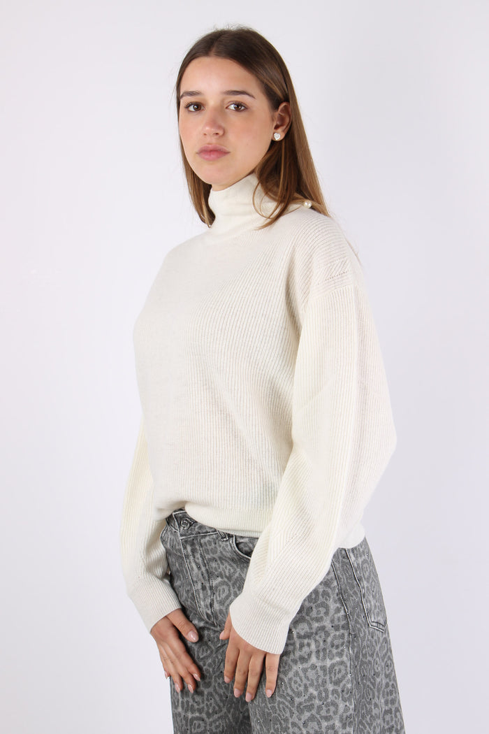 Maglia Collo Alto Star White-3