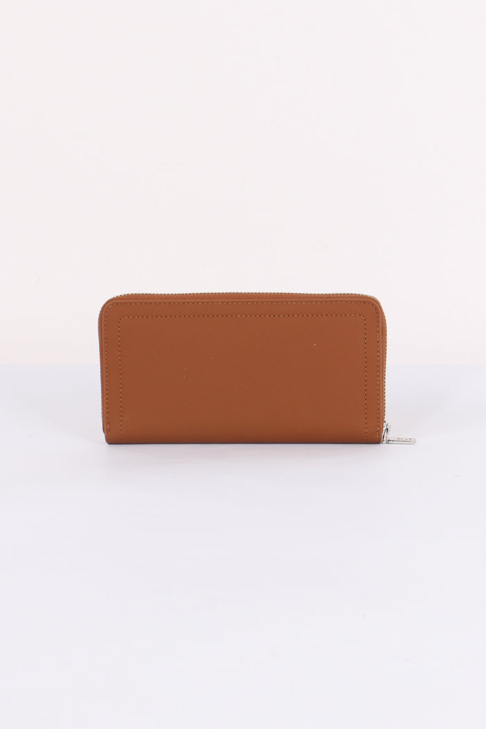 Zip Around Grande Lettering Cuoio-3
