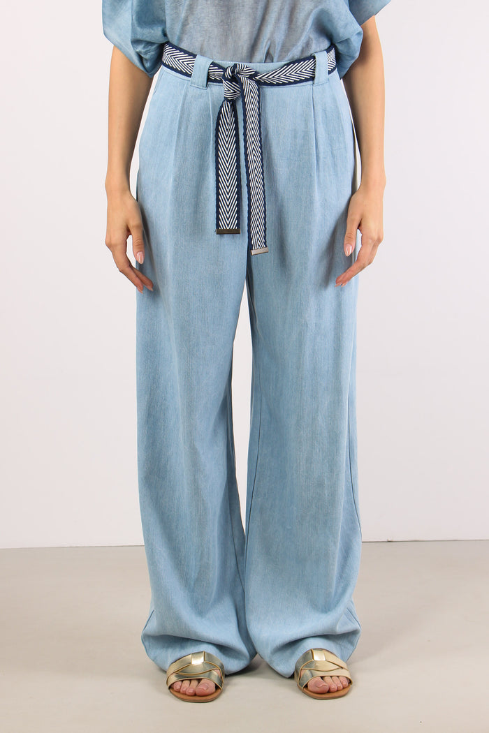 Pantalone Palazzo Denim Cintur Denim-2