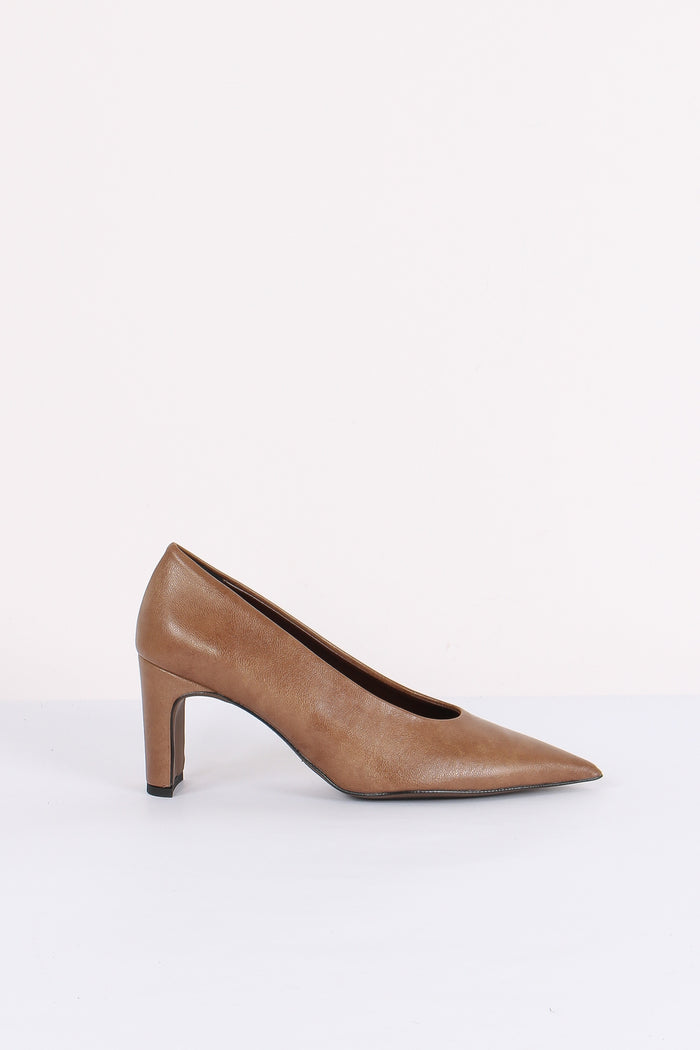 Decollete Tacco Banana Taupe