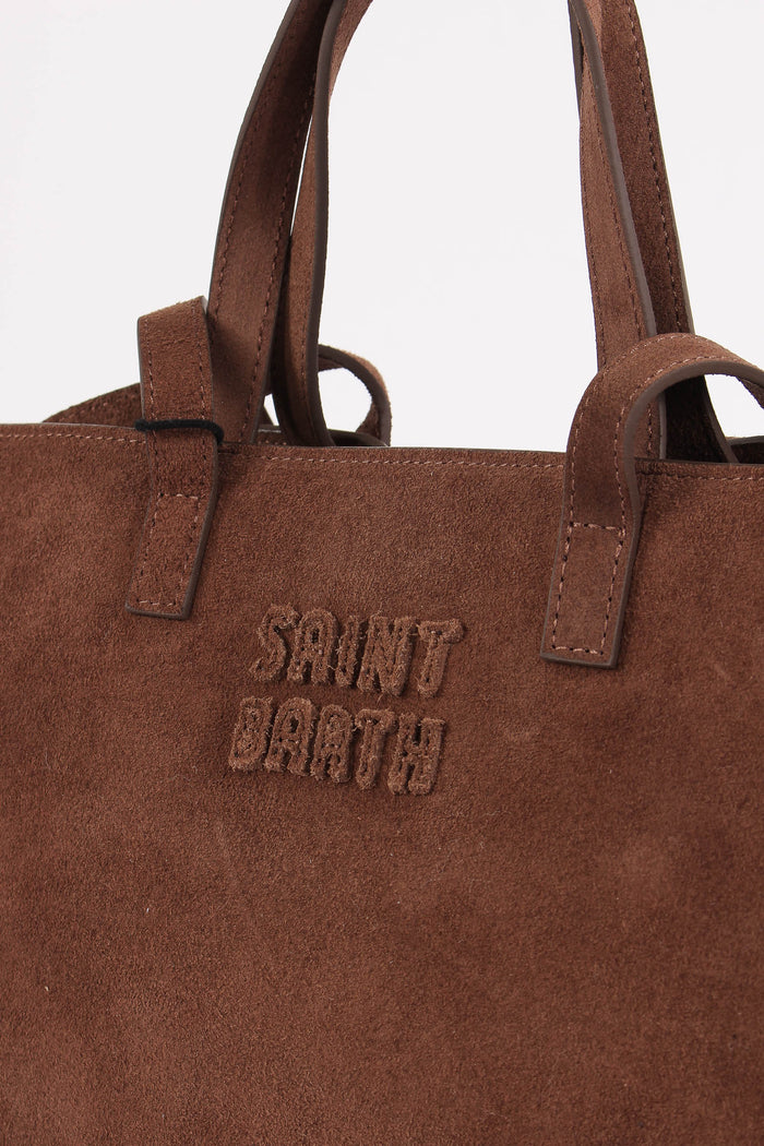 Borsa A Tracolla Midi Suede Brown-5