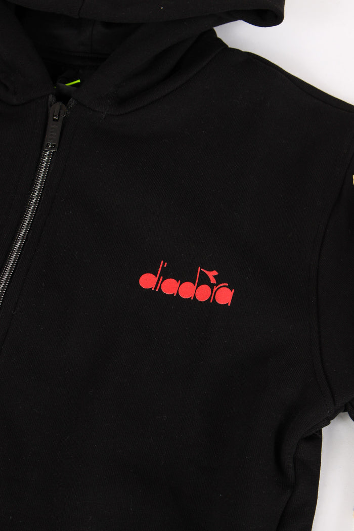 Felpa Cappuccio Zip Nero-3