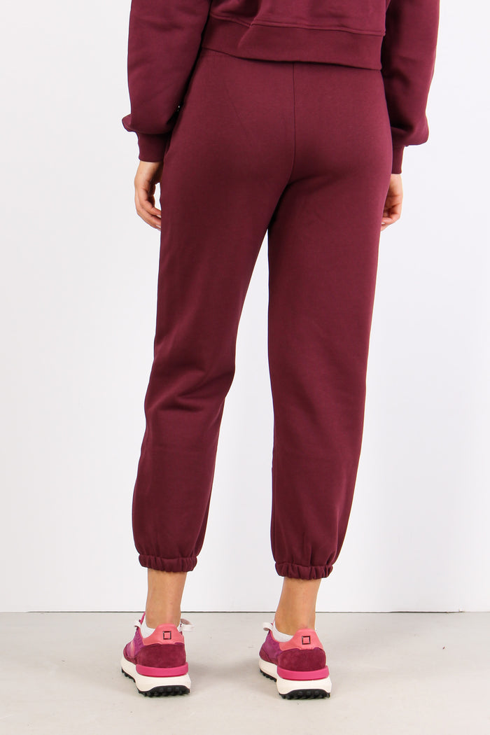 Pantalone Felpa Basico Bordeaux-4