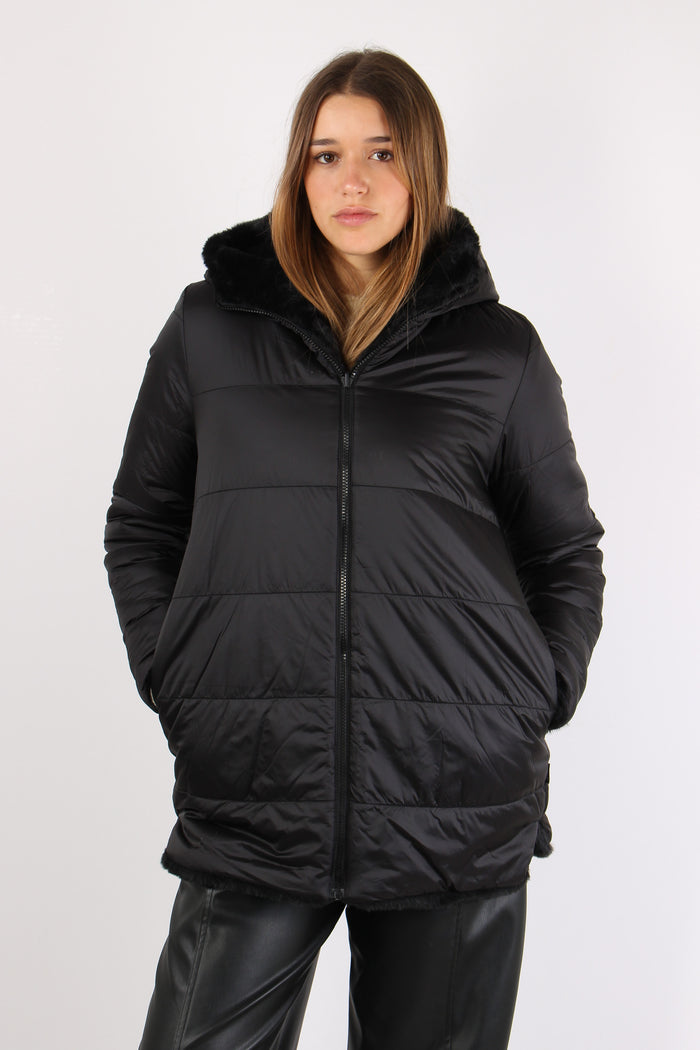 Bridget Cappotto Cappuccio Black-6
