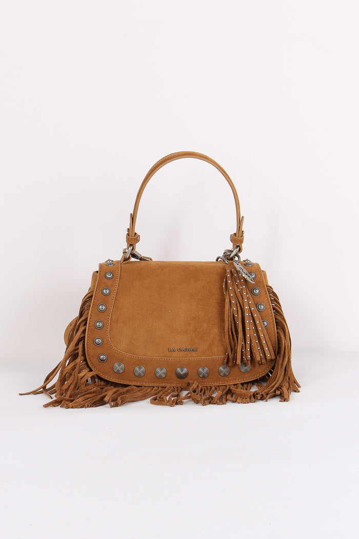 Borsa 1 Manico Suede Borchie Cotto