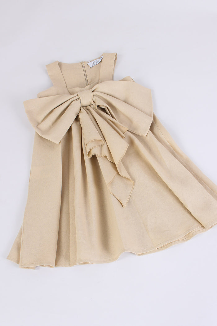 Abito Lino Fiocco Davanti Fantasia-4