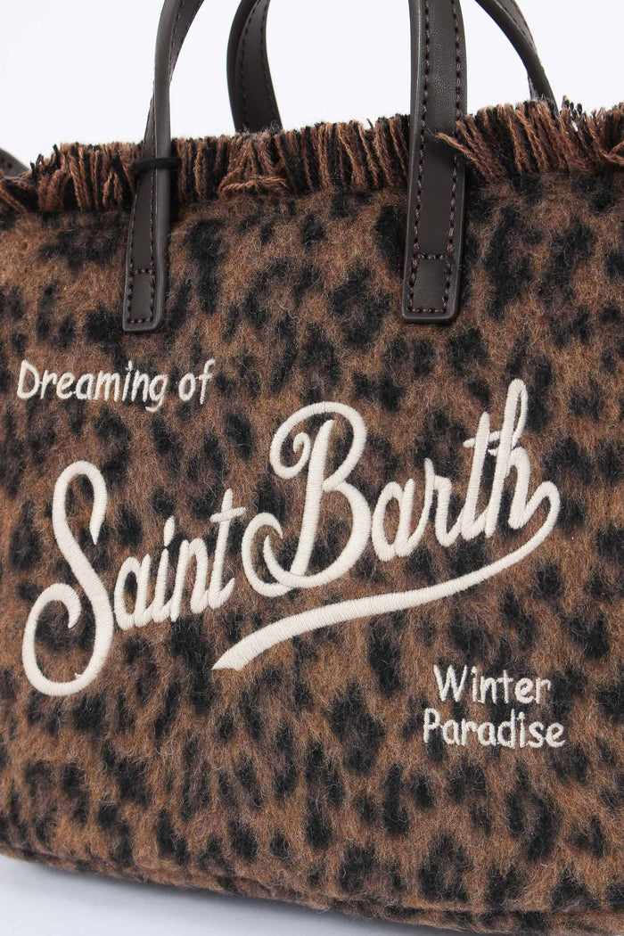 Borsa Mano Mini Felt Animalier Dark Leopard-4