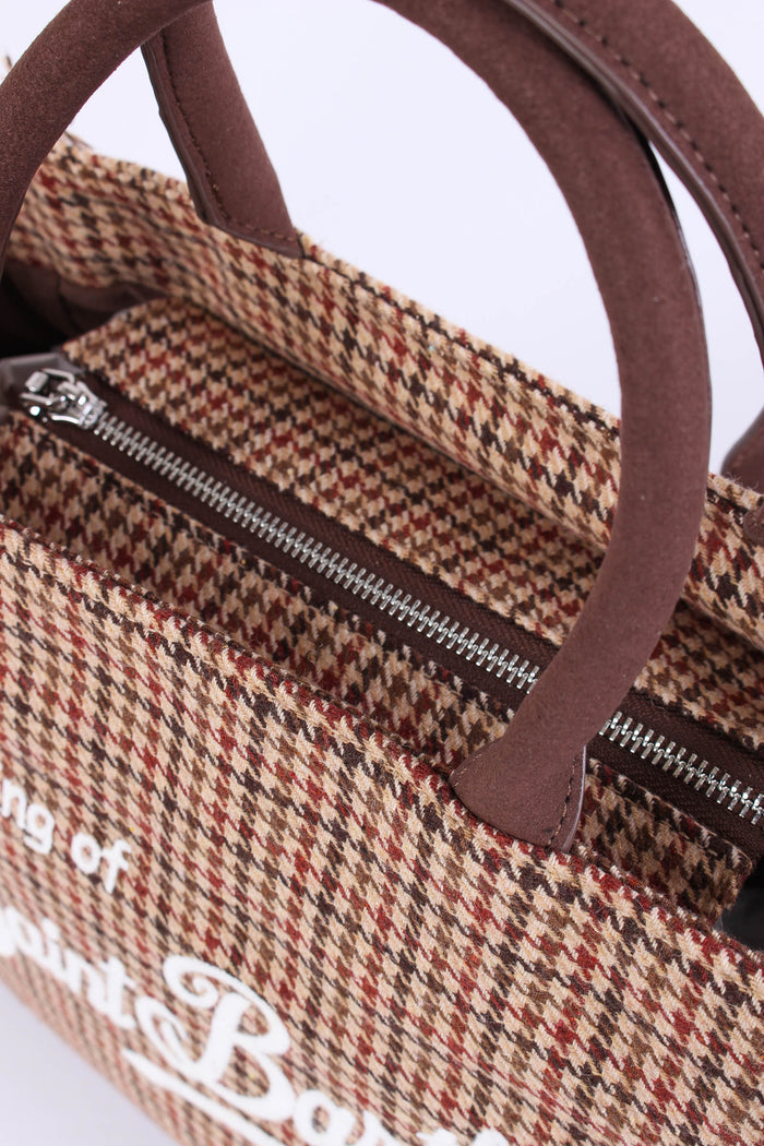 Shopping Lana Pied De Poule So Rosso/beige-5