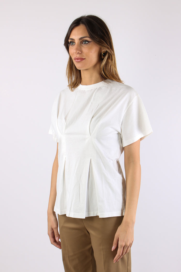 T-shirt Clessidra Riprese Panna-3