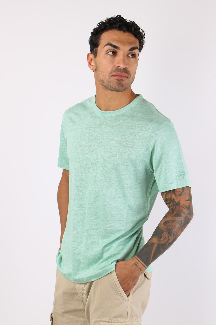 T-shirt 100% Lino Salvia-5