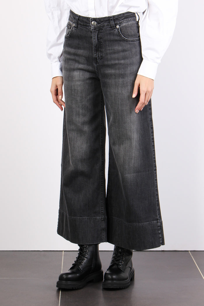 Denim Crop Orlo Alto Denim Nero-3