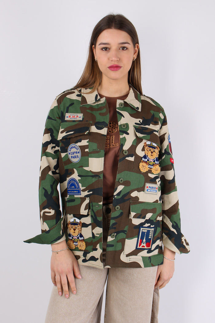 Giacca Over Fantasia Patch Camouflage-3