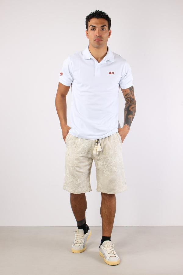 Polo Collo Contrasto Bianco-2