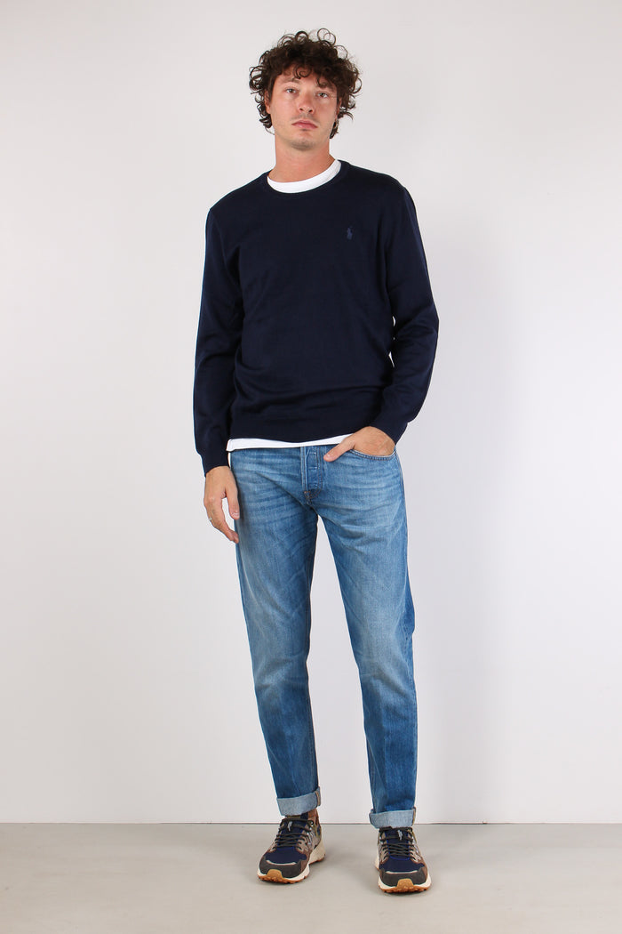 Maglia Girocollo Polsino Cosa Hunter Navy-5