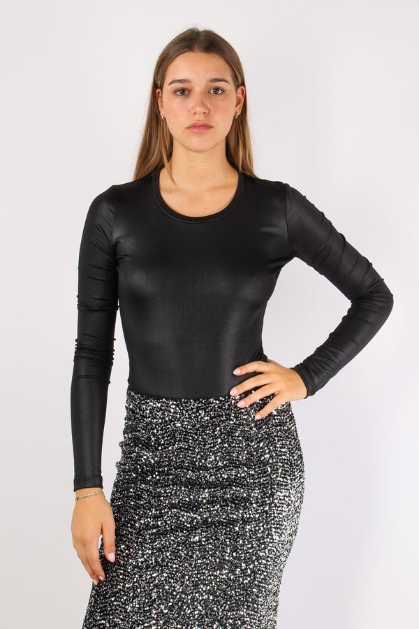 Body Lycra Scavo Dietro Nero