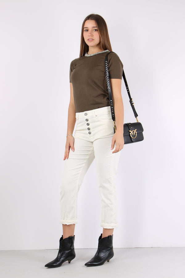 Koons Pantalone Velluto Mille Panna