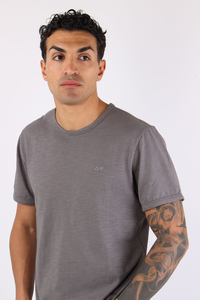 T-shirt Cotone Fiammato Inchiostro-7