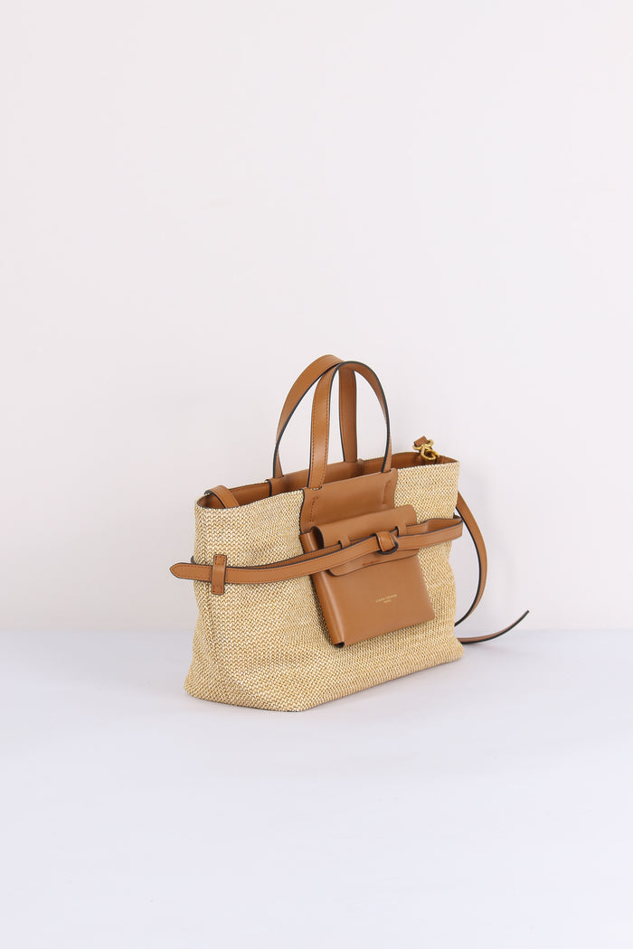Belty Shopping Mini Rafia Naturale/cuoio-9