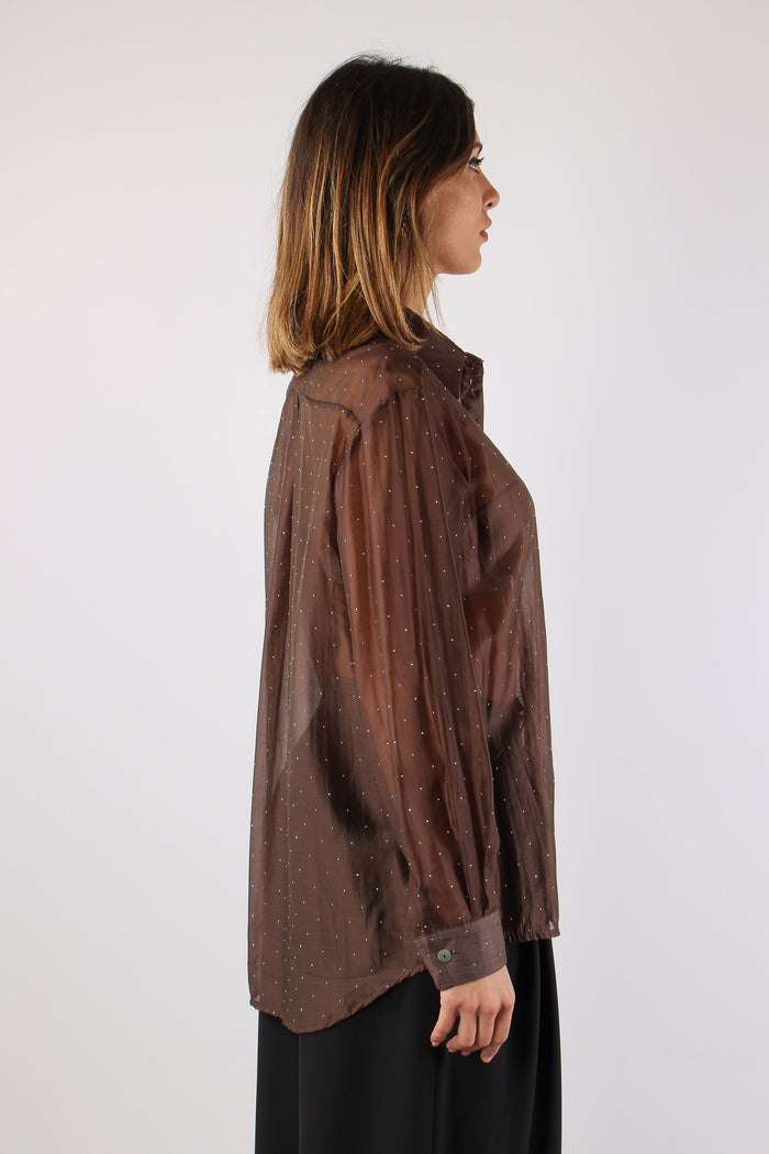 Camicia Over Mussola Strass Moro-6