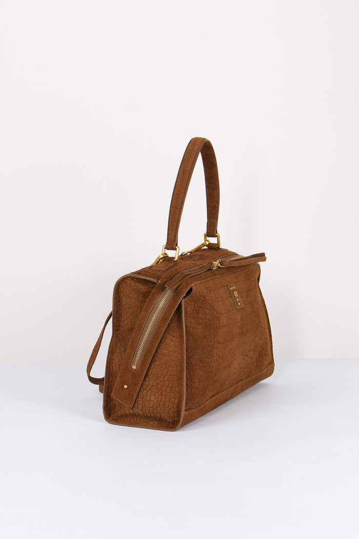 Maxi Trapezio Suede Stampa Cocco Brown-5