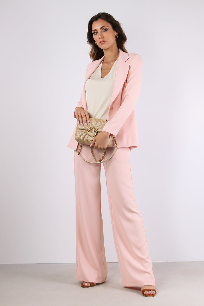 Pantalone Gamba Dritta Fluido Cipria-5