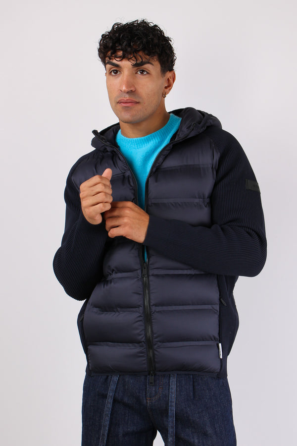 Giubbotto Bimateriale Blu-2