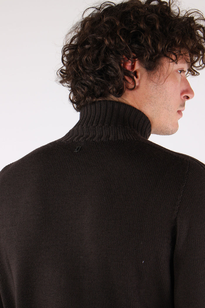 Collo Alto Pura Lana Dark Chocolate-7